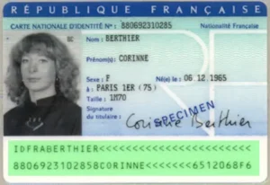 Vérification validité carte d'identité française, validation MRZ