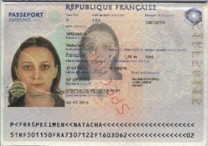 Especimen de pasaporte Especimen de pasaporte