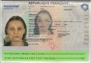 Verificación validez pasaporte francés, validación MRZ