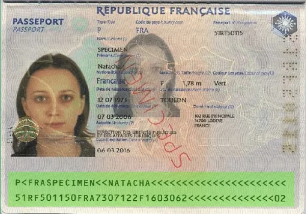 bande mrz passeport