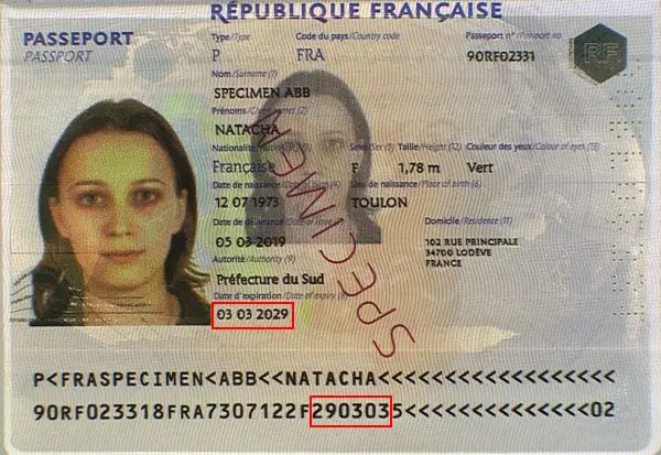 Vérifier un passeport français en ligne, date d'expiration Vérifier un passeport français en ligne, date d'expiration