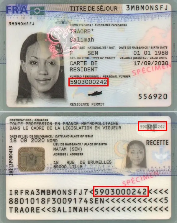Check a French residence permit online, AGDREF number Check a French residence permit online, AGDREF number