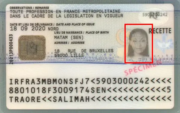 Check a French residence permit online, ghost photo Check a French residence permit online, ghost photo
