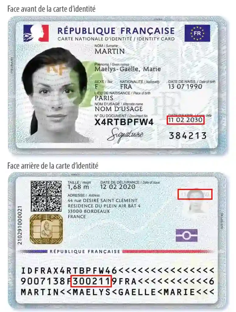 Vérifier une carte d'identité biométrique française, date d'expiration Vérifier une carte d'identité biométrique française, date d'expiration