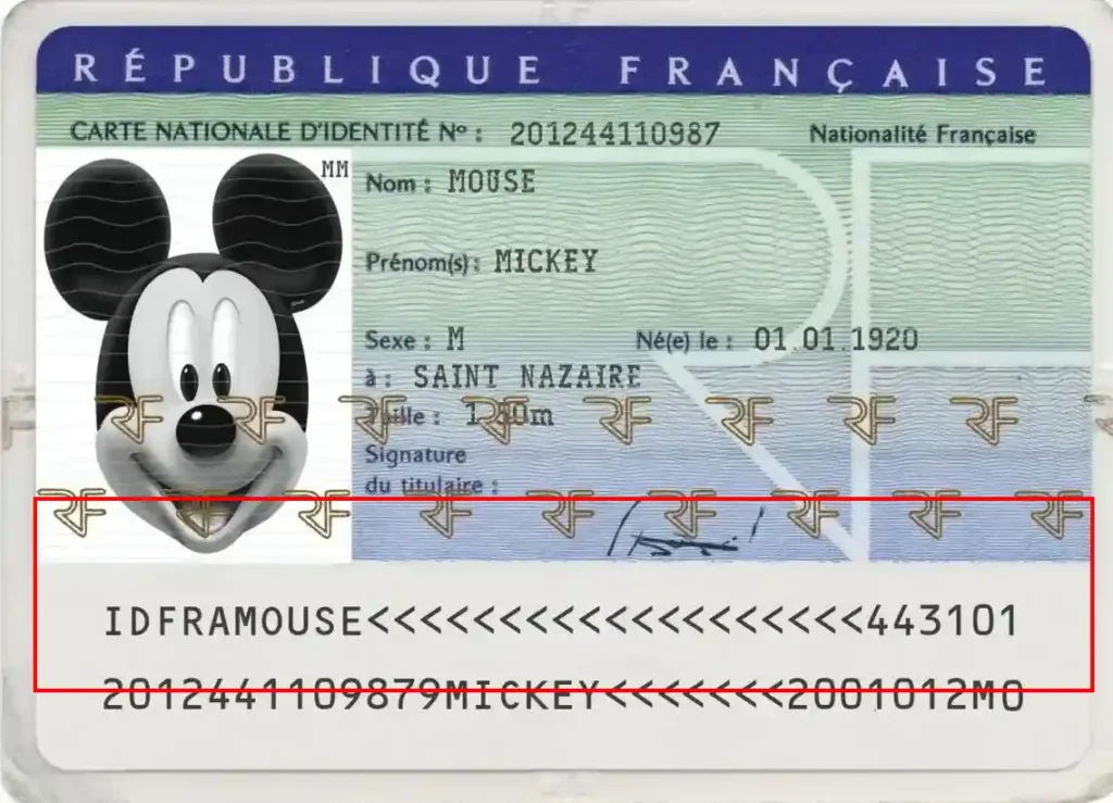 Check a French identity card, Marianne 2 watermarks Check a French identity card, Marianne 2 watermarks