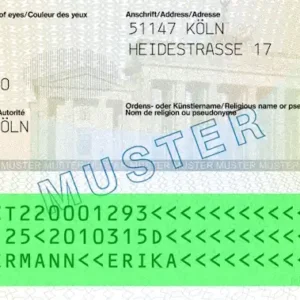 Verification of the validity of a German identity card