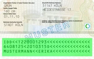 Verification of German identity card validity, MRZ validation