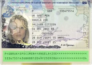 Verification of British passport validity, MRZ validation