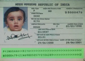 Indian passport validity check, MRZ validation