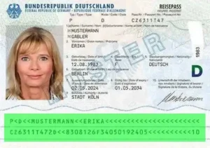 Gültigkeitsprüfung deutscher Reisepass, MRZ-Validierung