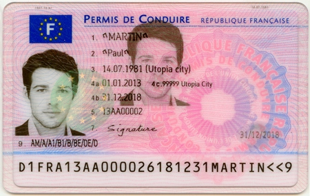 Verify a French driver’s license, specimen Verify a French driver’s license, specimen