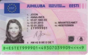 Verification of Estonian driving licence validity, MRZ validation