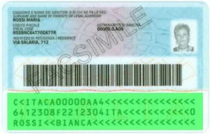 Verificación validez documento de identidad electrónico italiano CIE (Carta di Identità Elettronica), validación MRZ