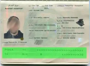 Algerian passport validity check, MRZ validation