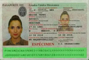Verificación de validez del pasaporte mexicano, validación de la MRZ