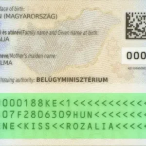 Vérification validité carte d'identité hongroise thumb