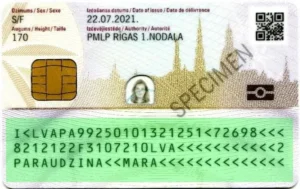 Verification of the validity of the Latvian identity card, MRZ validation