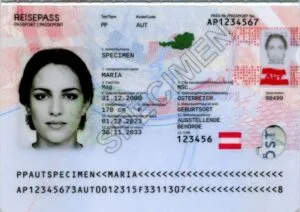 Vérification bande MRZ passeport autrichien