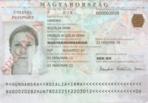 Vérification bande MRZ passeport hongrois