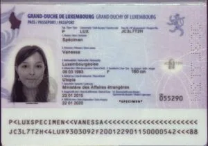 Vérification bande MRZ passeport luxembourgeois