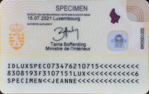 Vérification validité carte d'identité luxembourgeoise