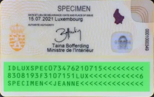 Validity check of Luxembourg identity card, MRZ validation