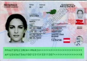 Austrian passport validity check, MRZ validation