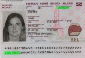 Belgian passport validity check, document number