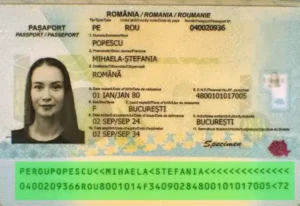 Romanian passport validity check, MRZ validation