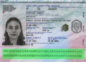 Validity check of Swiss passport, MRZ validation