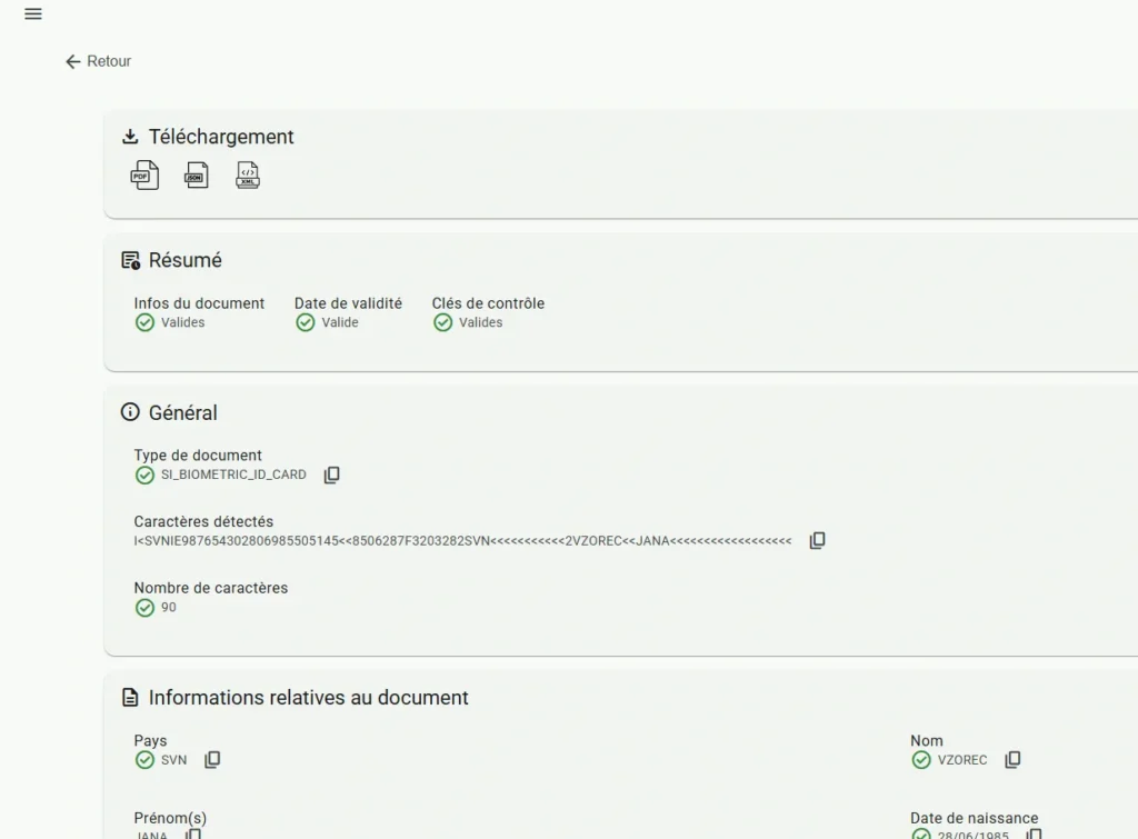 Interface application web identité trustdochub.com Interface application web identité trustdochub.com