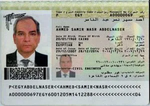 Egyptian passport validity check
