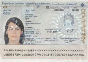Vérification validité passeport libanais