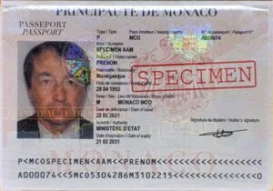 Vérification bande MRZ passeport monégasque