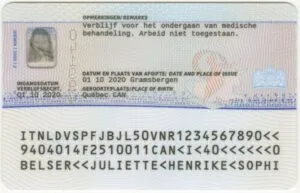 Dutch residence permit mrz band check