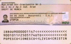 Romanian residence permit mrz tape check