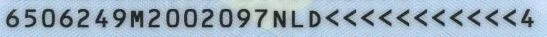 Checking mrz strip residence permit switzerland line 2