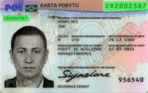 Vérification permis de séjour polonais(Karta pobytu), numéro de document recto