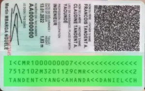 Cameroonian identity card validity check, MRZ validation