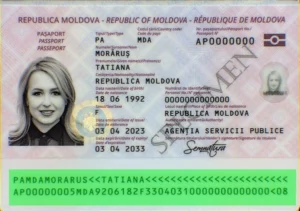 Verification of the validity of the Moldovan passport, MRZ validation