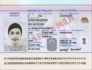 Thai passport validity check