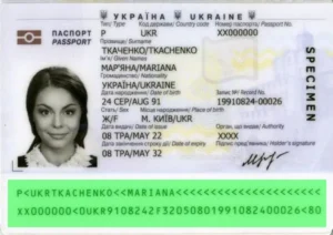 Verificación de validez del pasaporte ucraniano, validación de la MRZ