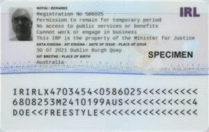 Irish residence permit validity check