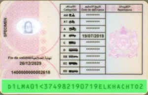 Vérification validité permis de conduire marocain, validation MRZ