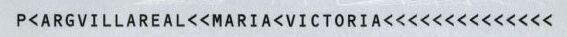 MRZ strip verification Argentine passport line 1