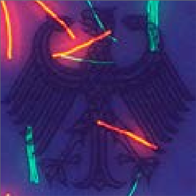 Verify a German passport, security fibers (Ref. [2])