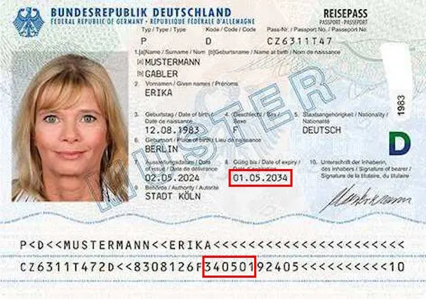 Deutschen Reisepass prüfen, Ablaufdatum Deutschen Reisepass prüfen, Ablaufdatum