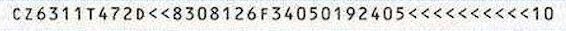 Verify a German passport, MRZ line 2 Verify a German passport, MRZ line 2