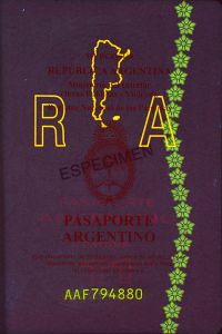 Verify an Argentine passport online, inner page ultraviolet