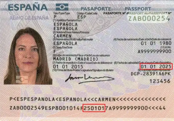 Comprobar la fecha de caducidad del pasaporte español Comprobar la fecha de caducidad del pasaporte español